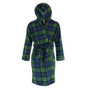 Wanted Men's Fleece Hooded Flannel Robe